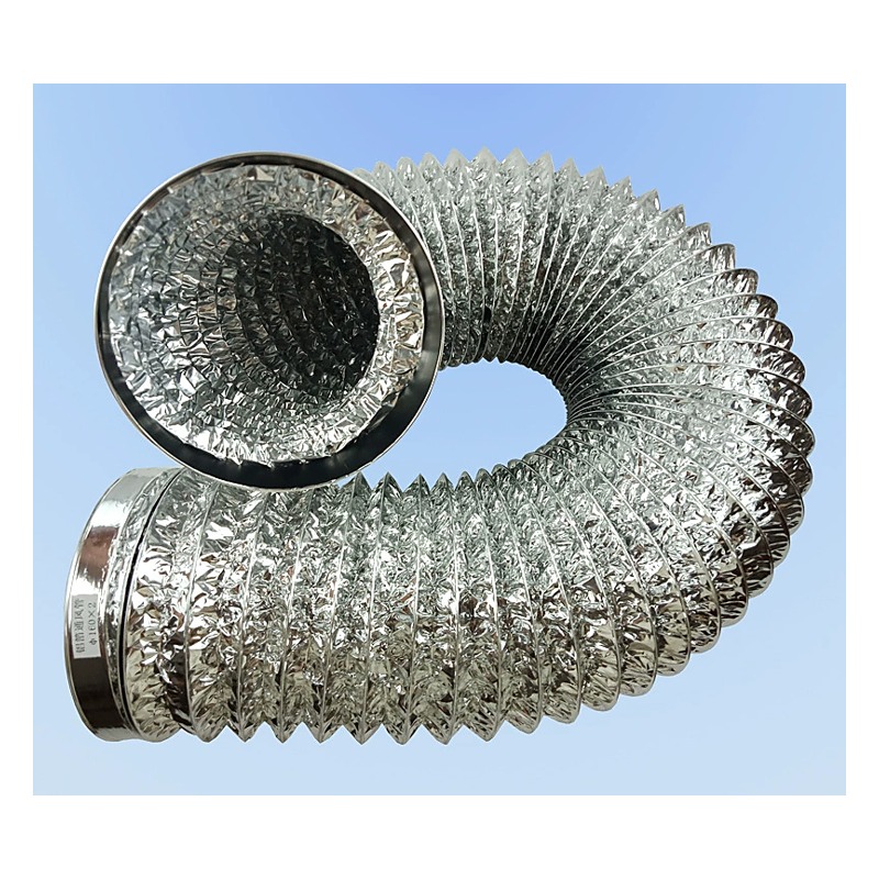Overview of aluminum foil exhaust hose with open end