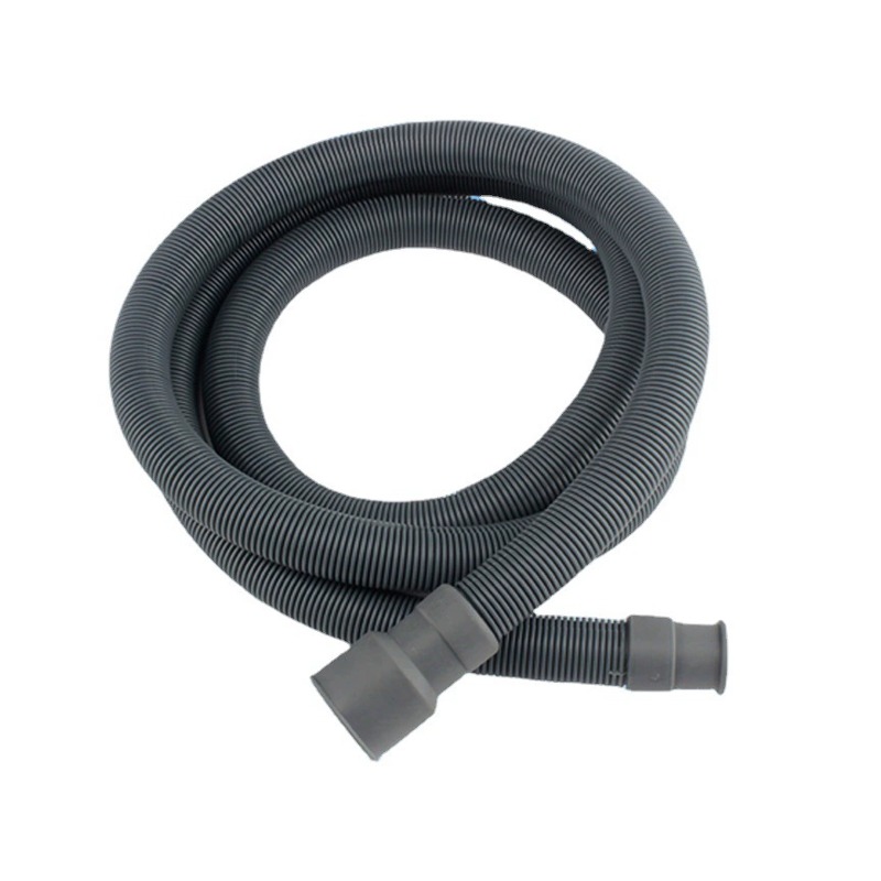 Elbow washing machine drain hose on white background