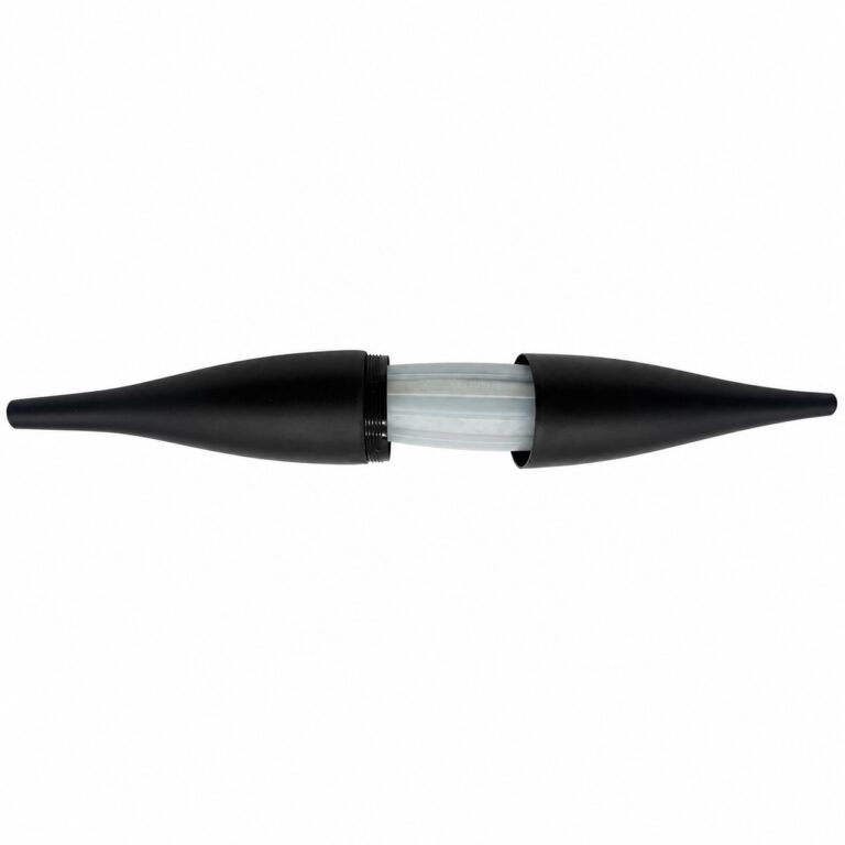 Ice bazooka hookah cooling accessory with black shell and translucent cooling cartridge