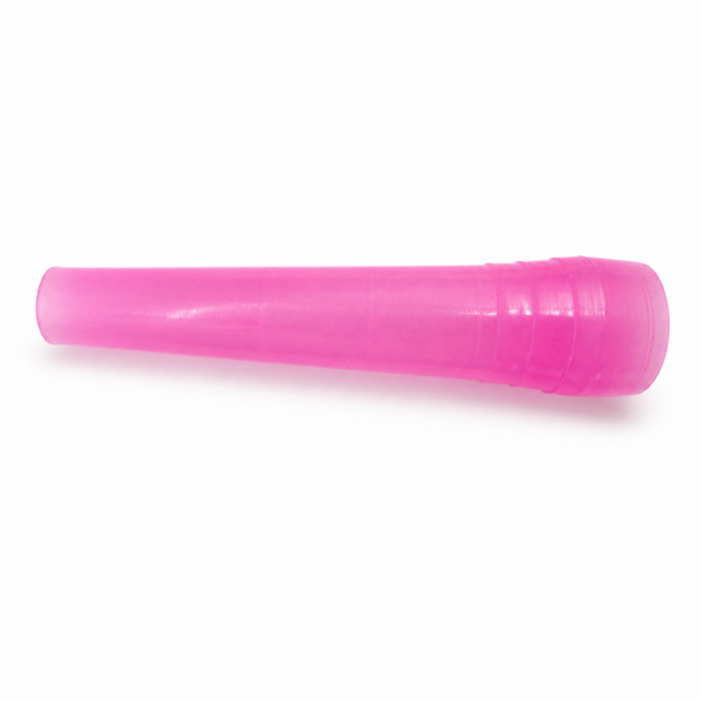 Pink disposable hookah mouth tip detail view