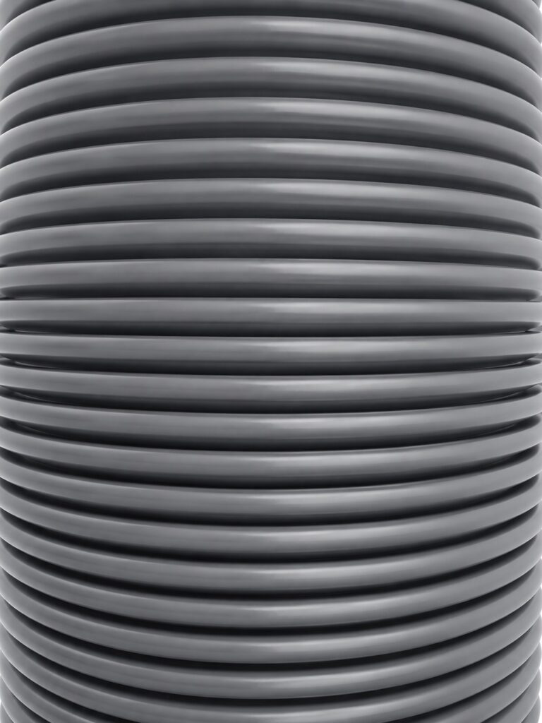 Corrugated body detail of PP steel wire flexible duct hose