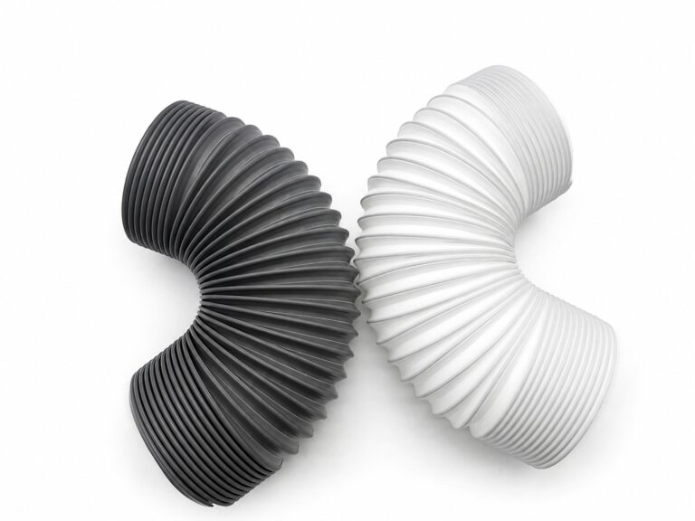PP steel wire flexible duct hose in black and white color options