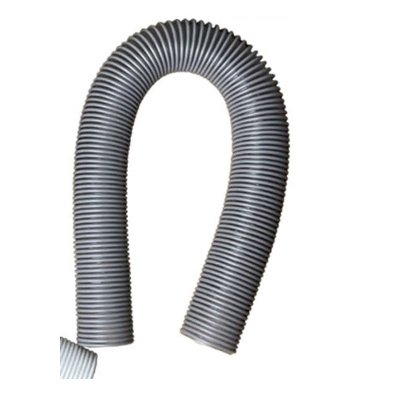 Gray shape detail of PVC spring dust hose