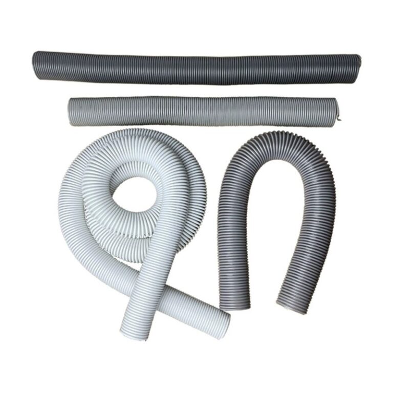 PVC spring dust hose shape display on white and black background