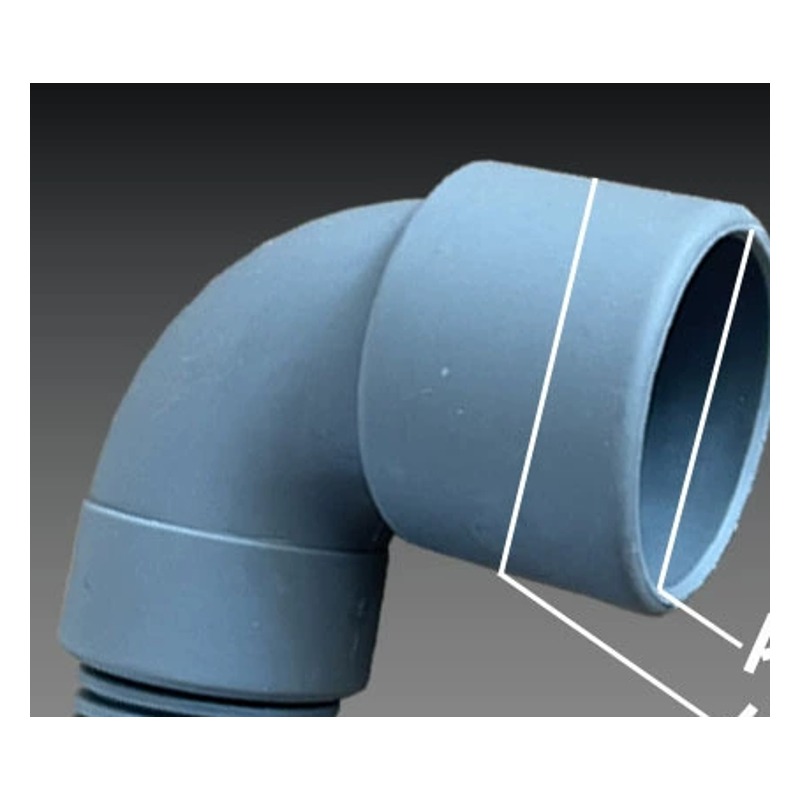 Elbow connector detail of thickened drain hose