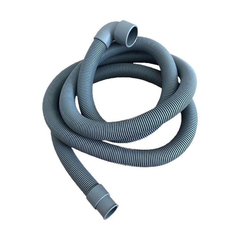 Thickened elbow drain hose on white background