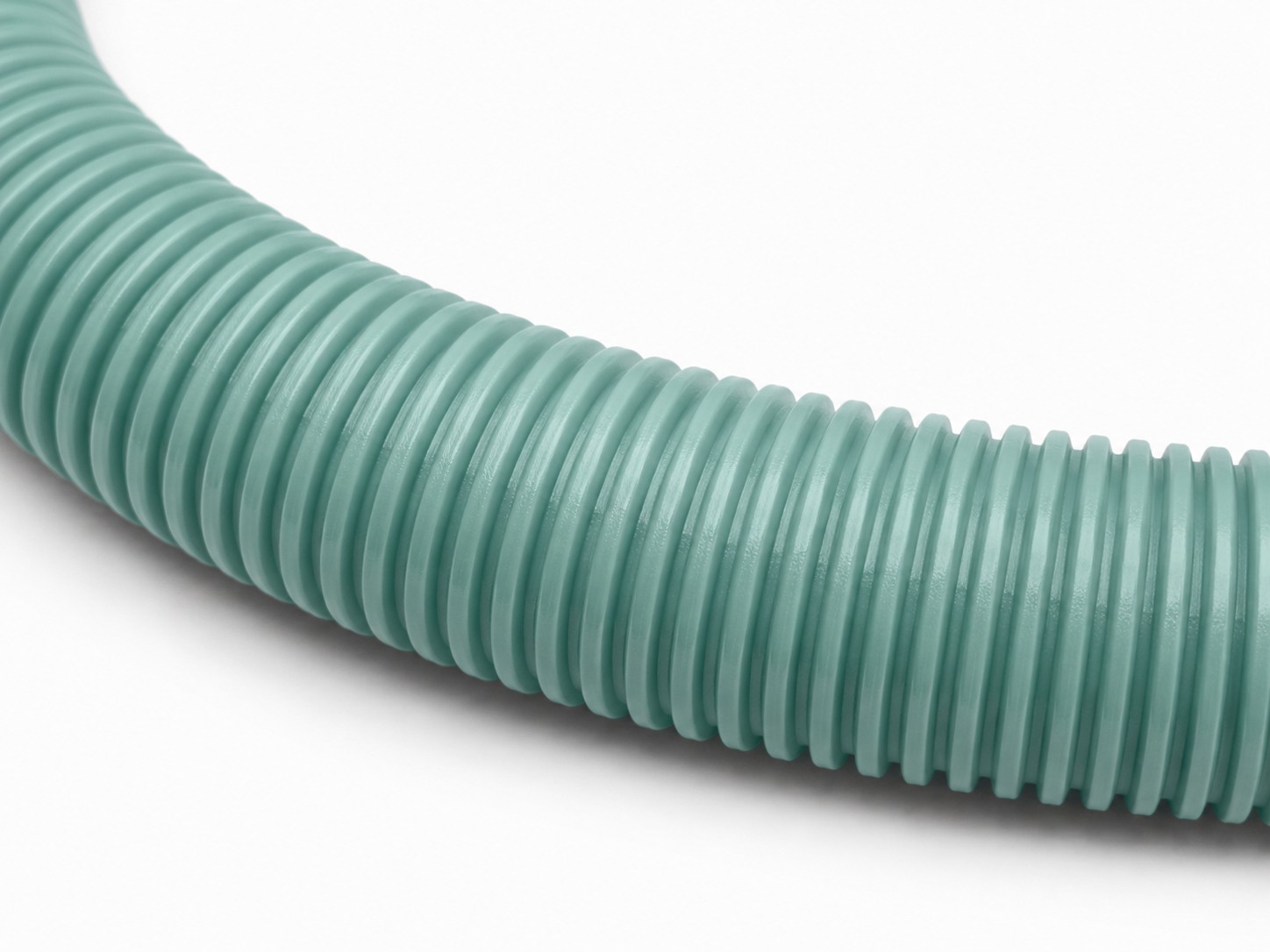 Corrugated washing machine drain hose surface detail