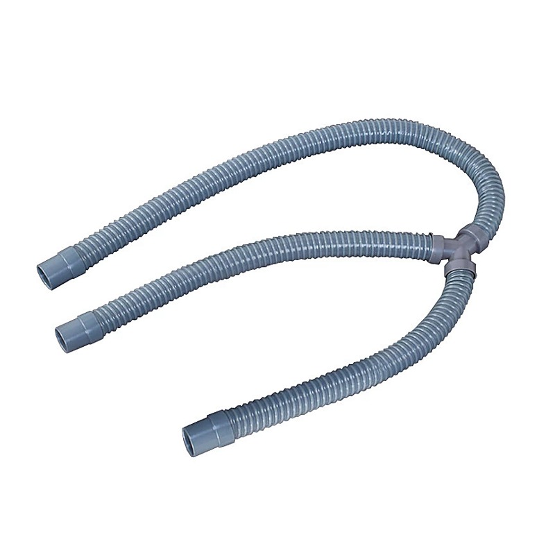 Y-branch sink drain hose with three flexible outlets