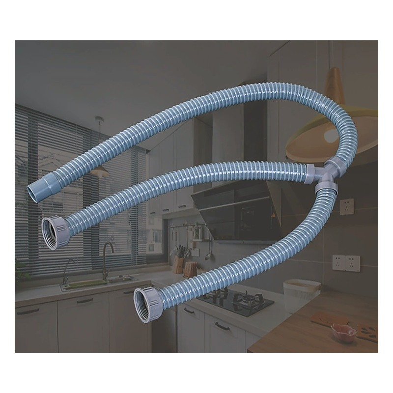 Overview of Y-branch sink drain hose for dual outlet drainage