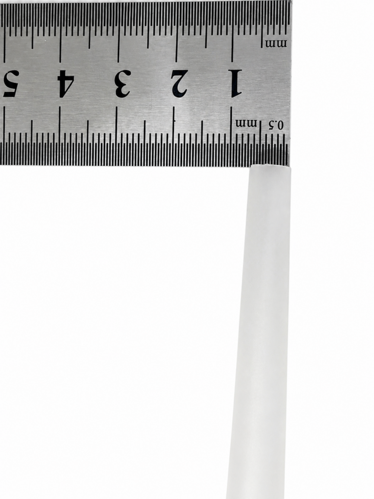 Shaft diameter reference of a jumbo inside-fitting hookah mouth tip with ruler